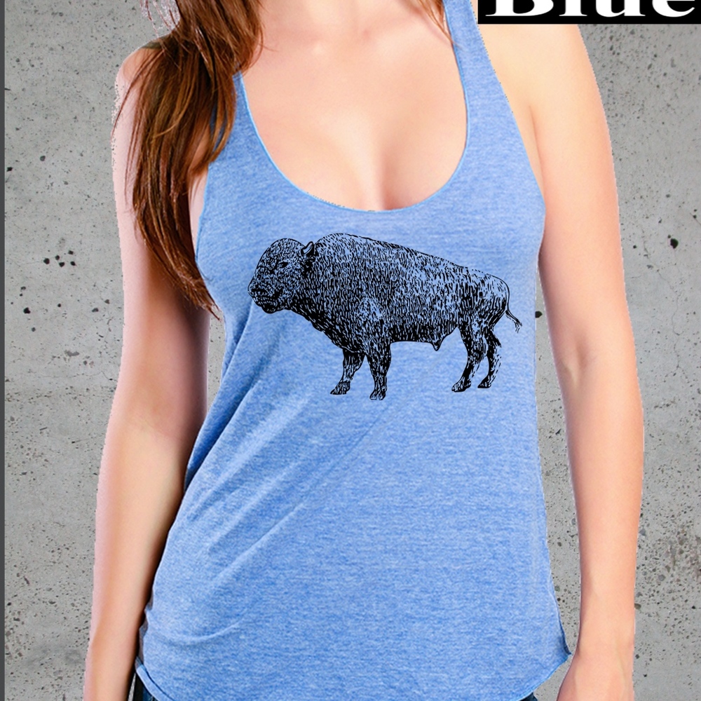 Buffalo/Bison American Apparel Racerback Tank Top